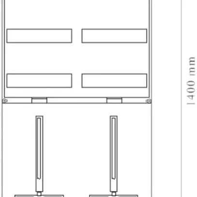 Cassetta coprimorsetti AP Hager univers 1400×500×160mm 