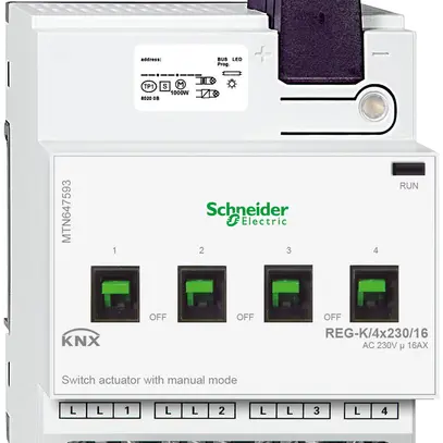 Actionneur-commutateur AMD KNX SE, 4×230V, MTN647593 