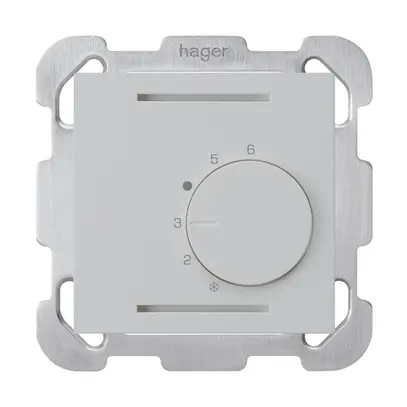 UP-Raumthermostat kallysto hellgrau ohne Schalter mit Befestigungsplatte 
