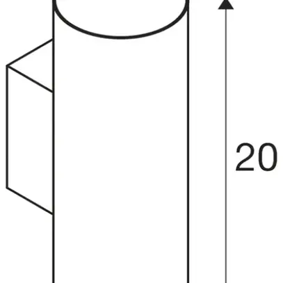 Applique SLV ASTO TUBE GU10 2×10W Ø70×200mm blanc 