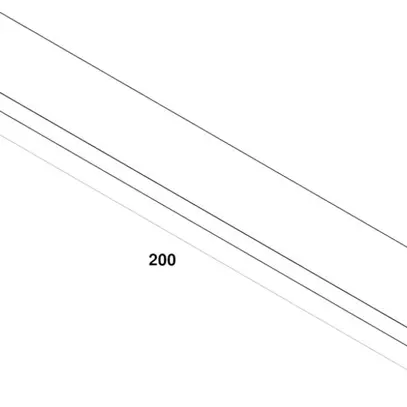 Couvercle SLV 48V TRACK matière synthétique 2000×26×6mm blanc 