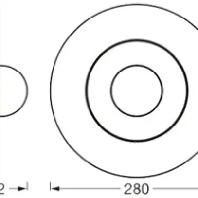 Plafoniera LED LEDVANCE SMART+ Circle telecam.22W 1600lm 3000K IP44 REG Ø280 gr 