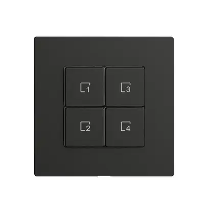 Commande pour poussoir scène 4 scènes/4T WLAN Edue Wiser noir 