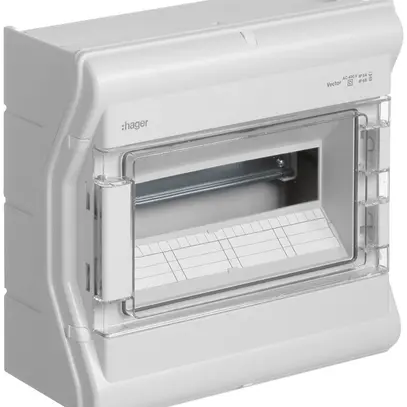 Distributeur AP Hager vector 1-rangée 12UM IP65 310×302×151mm sans entrée 