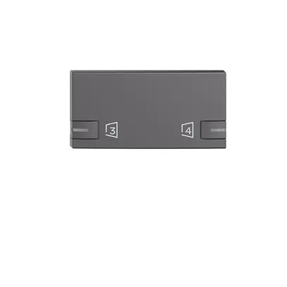 Tasto per EDIZIOdue scena zeptrionAIR, scena 3&4 1/2 tasto, con LED grigio scuro 