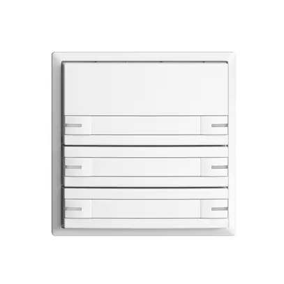 Pulsante KNX RGB EDUE, 250mW, c.LED RGB, c.carta, 6×pulsante, com.1×tasto, bi 