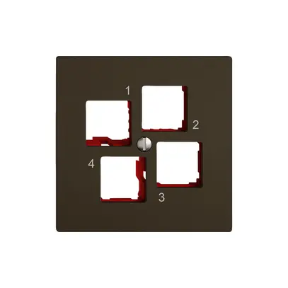 Montageset EDIZIO.liv EASYNET S-One SNAPFIX® gerade 4×RJ45 br 