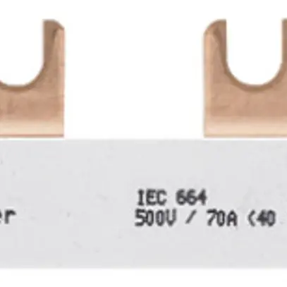 Kammschiene Hager KDN 1P 1L Gabel 16mm² 80A 210×12mm weiss 