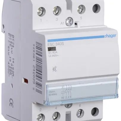 Contattore AMD Hager 230VAC 3 chiusura 0 apertura 40A senza ronzio 3UM 