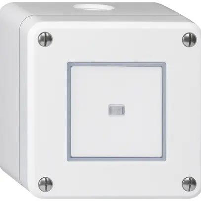 Interruttore AP robusto IP55 schema 3/2P illuminato bianco 