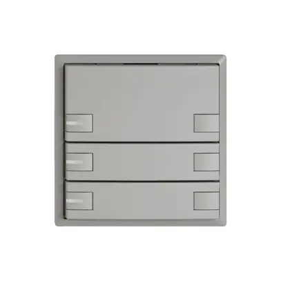 Pulsante universale EDIZIO.liv UNI SNAPFIX® c.LED RGB 6× com.1T grc 