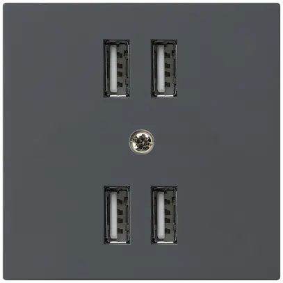Presa 4×USB kallysto A 2400mA antracite 