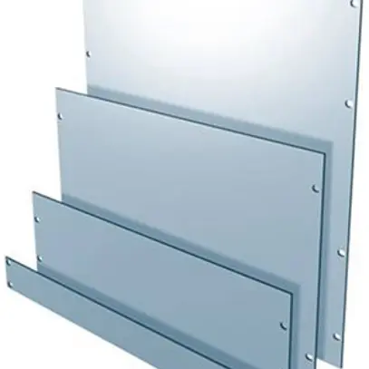Plaque d'obturation frontale 19" Minkels 1UH, alu 