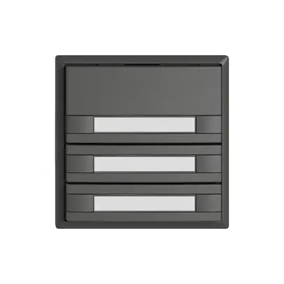 Pulsante KNX RGB EDIZIO.liv SNAPFIX® sensore temp.s.LED targ.3× com.2T grs 