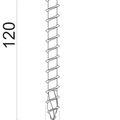 Vis à bois à tête assiette BET HT 10x120 TD T40 Ø10×120mm 