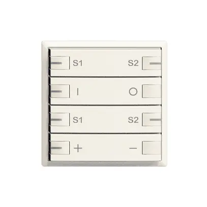 Kit front. ON-OFF variatore scena 4t.+LED ZEP EDIZIOdue bianco 