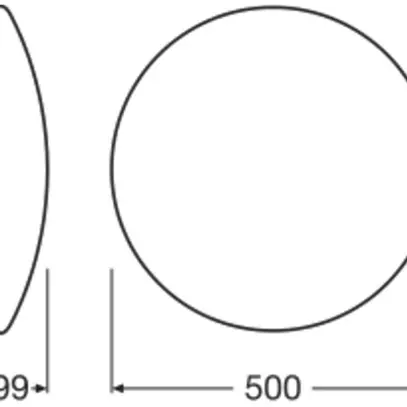 Diffusore LEDVANCE CIRCULAR materiale sintetico diretto simmetrico Ø500mm bianco 