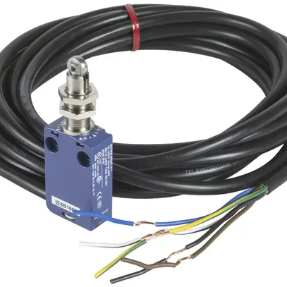 Interruttore di posizione OsiSense XCMD pulsante a rotella M12, lento, cavo 1m 