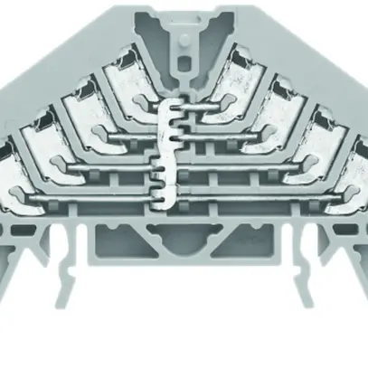 Borne de distribution de potentiel Weidmüller PPV 4L PUSH IN TS35×15 gris 
