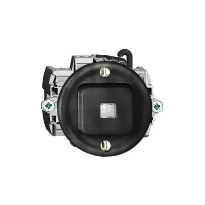 Leuchtdruckschalter FH 3/2L schwarz mit Linse, KS, LED gelb 