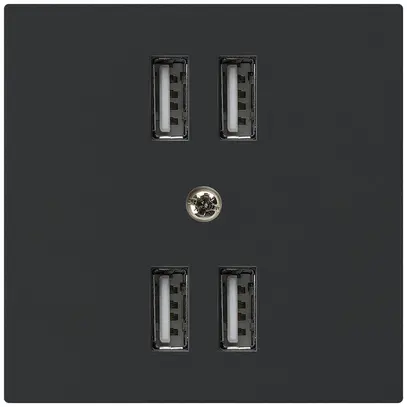 Prise 4×USB kallysto A 2400mA noir 