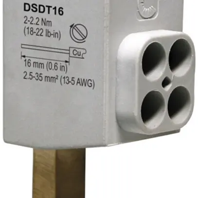 Borne de raccordement mâle Flury DSDT 2×2.5…16mm² 50A 