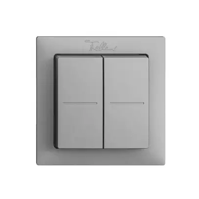 Pulsante RF Smart Light Control Feller EDIZIOdue F, Philips Hue 4K/2T, silver 