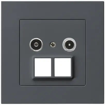 Prise multimédia ENC kallysto.pro R/TV 14dB 2GHz anthracite 