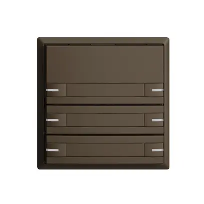 UP-Universaltaster 6×1T Schraubklemme EDIZIOdue coffee, mit Papiereinlage+LED 