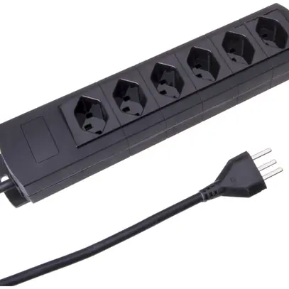 Presa multipla MH 6×T23 Prime-Line Td 3×1mm² 3m nero 
