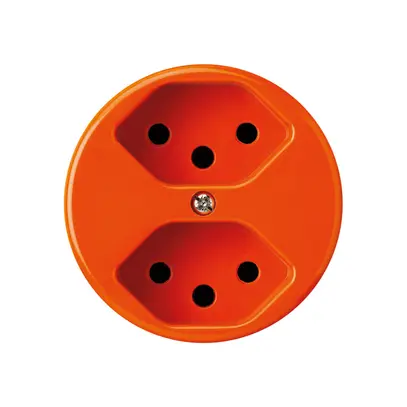 Inserto per presa INC basico 2×tipo 13S arancione 