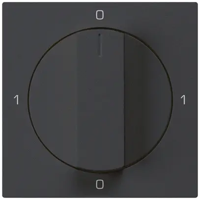 Kit frontal pour interrupteur rotatif S0 60×60mm kallysto 0-1-0-1 noir 