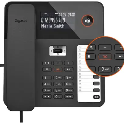 Téléphone filaire Gigaset DESK 800 A CLIP noir 