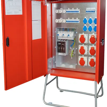 Armadio di distribuzione Demelectric 100A 69kVA NH00 IP44 rosso 