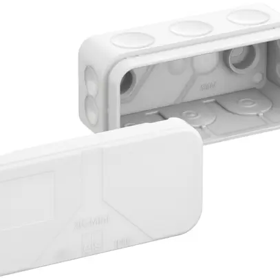 Boîte de dérivation AP 2K-Mini-L/w 89×43×38mm, IP55, blanc 