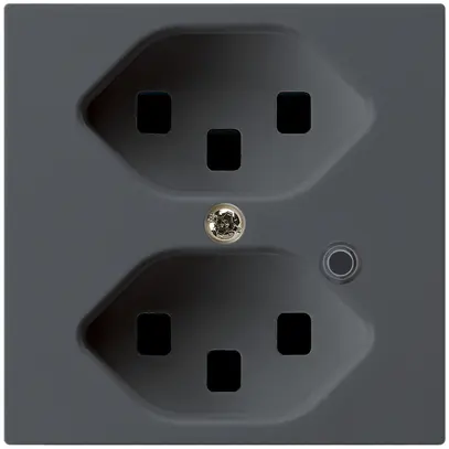 Prise Hager kallysto 2×T23 illuminé A anthracite 