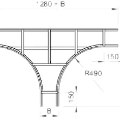 Derivazione T Bettermann 600×60mm zincato 
