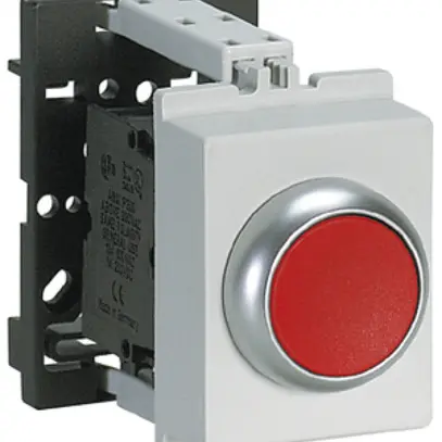 Pulsante INS K&N 16A Ch/R grigio/rosso 