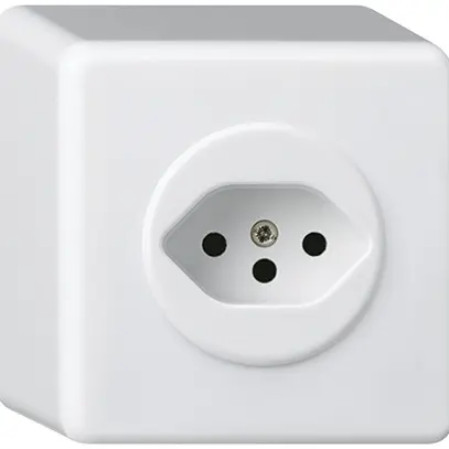 Prise AP basico type 13 blanc h=54mm 