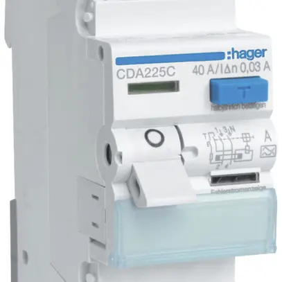 Interrupteur différentiel Hager RCCB (RCD) 2P 230V 0.03A type A HI 40A 2UM 