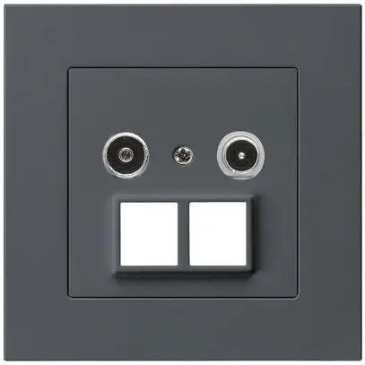 Prise multimédia ENC kallysto.pro R/TV 11dB 2GHz anthracite 
