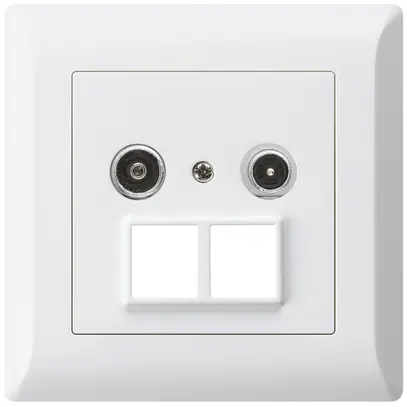 Prise multimédia ENC kallysto.line R/TV 4dB 2GHz blanc 