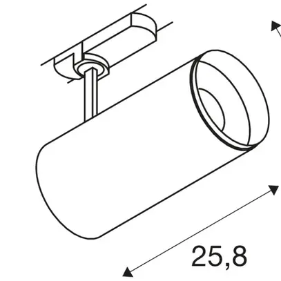 Proiettore LED SLV NUMINOS PHASE XL 36W 2980lm 2700K 60° 3-fasi bianco/nero 