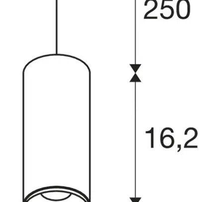 Lampada sospesa LED SLV NUMINOS S PHASE 11W 985lm 2700K 36° Ø65×162mm nero 