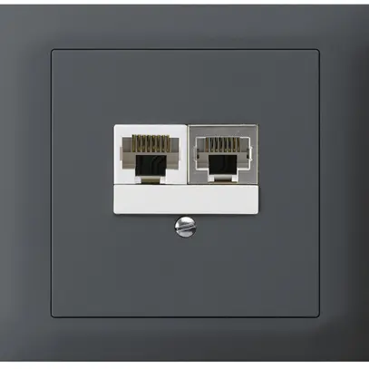 Scatola INS kallysto 2×RJ45s+u separato antracite 