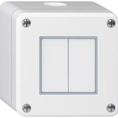 Interruttore AP robusto IP55 schema 3+3 bianco 