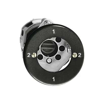 Interrupteur rotatif ENC FH 3/2P noir pour serrure de sûr. sans cyl. 