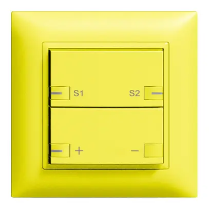 Tasto INC ZEP dimmer-scena 1c/2t con LED EDIZIOdue lemon 