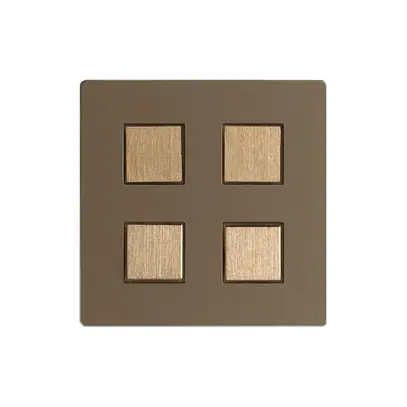 Abdeckset EDIZIOdue elegance für 4×Taster hazel 