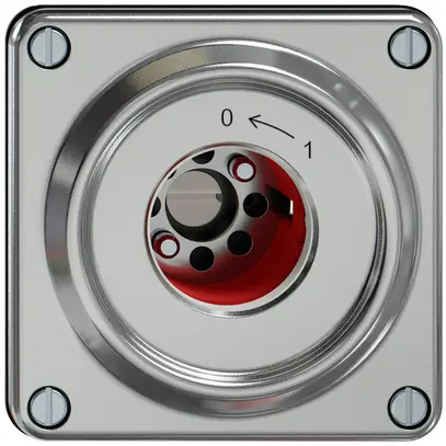 Contact pivotant ELEMENT SNAPFIX® 1P 1F 16A 400V 0<-1 87×87×62mm aluminium 